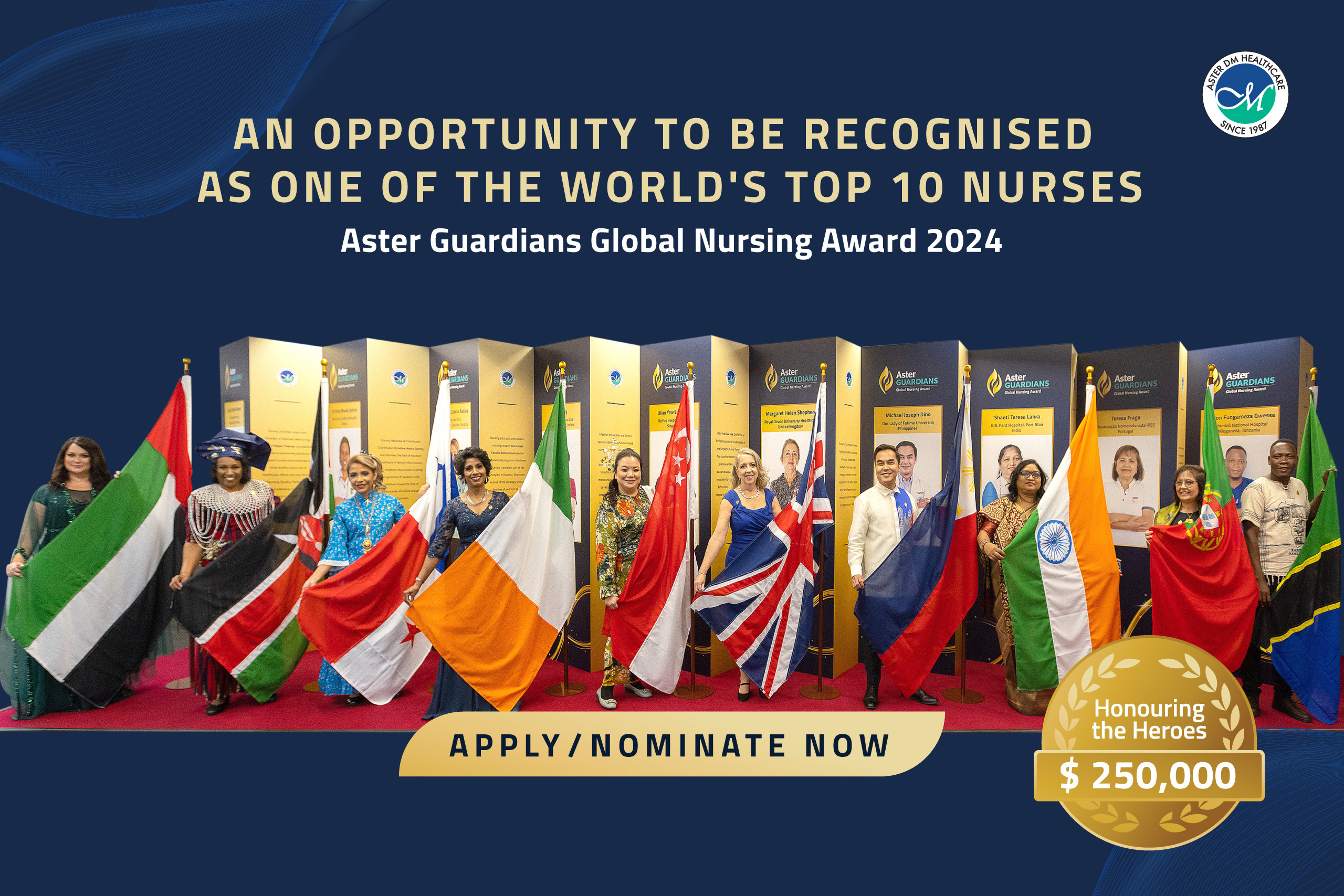 Aster Guardians Global Nursing Award 2024 - One Nurse Will Win the US $250,000 Award