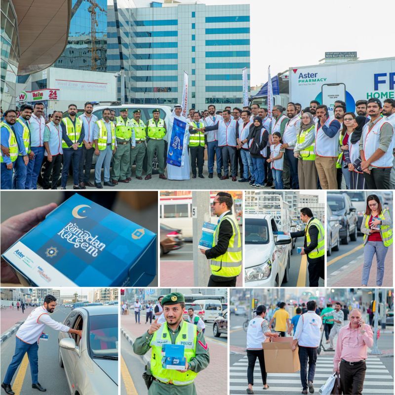 Dubai Police and Aster DM Healthcare unite for 150,000 Ramadan iftar kit distribution